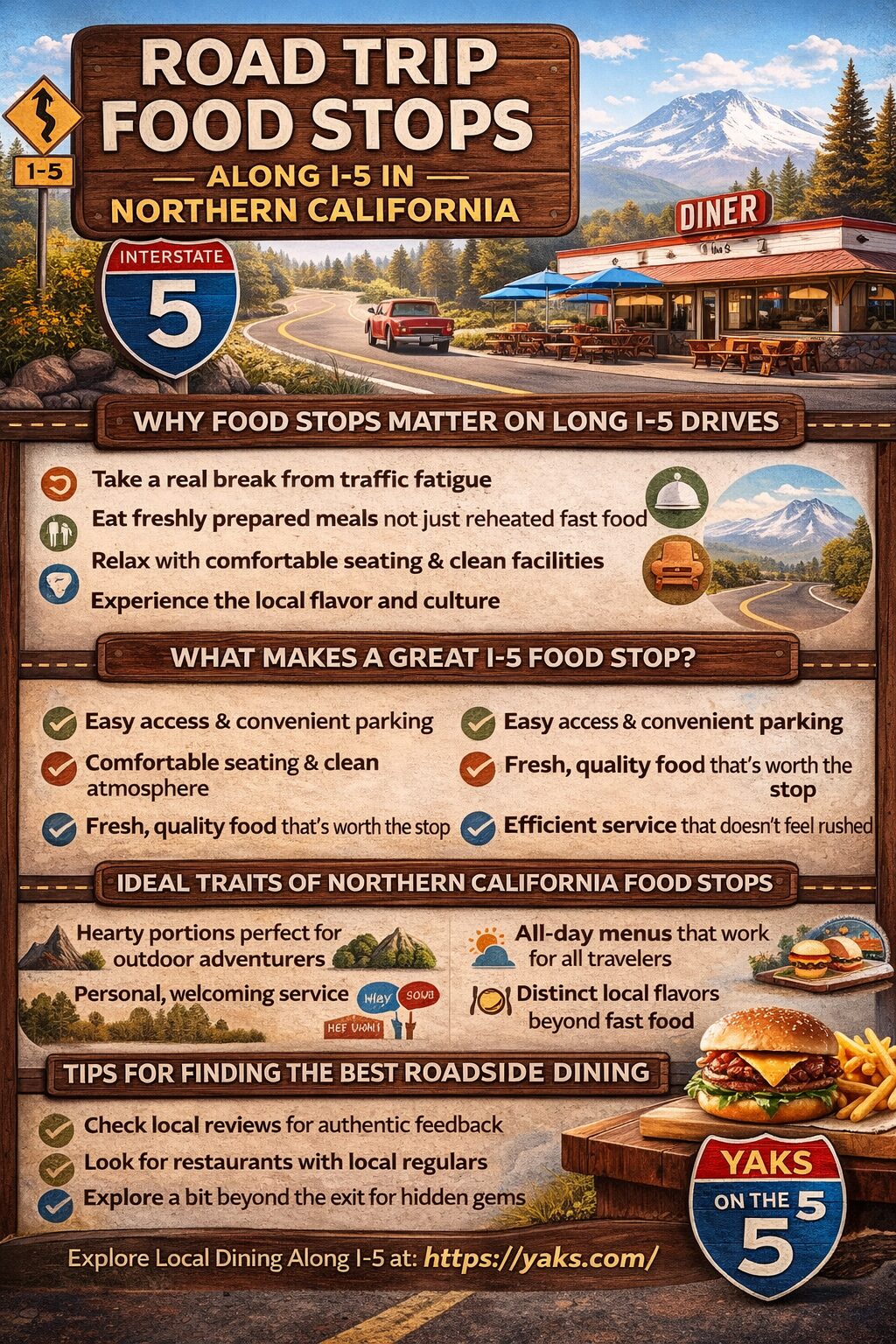 Road Trip Food Stops on I-5 in Northern California